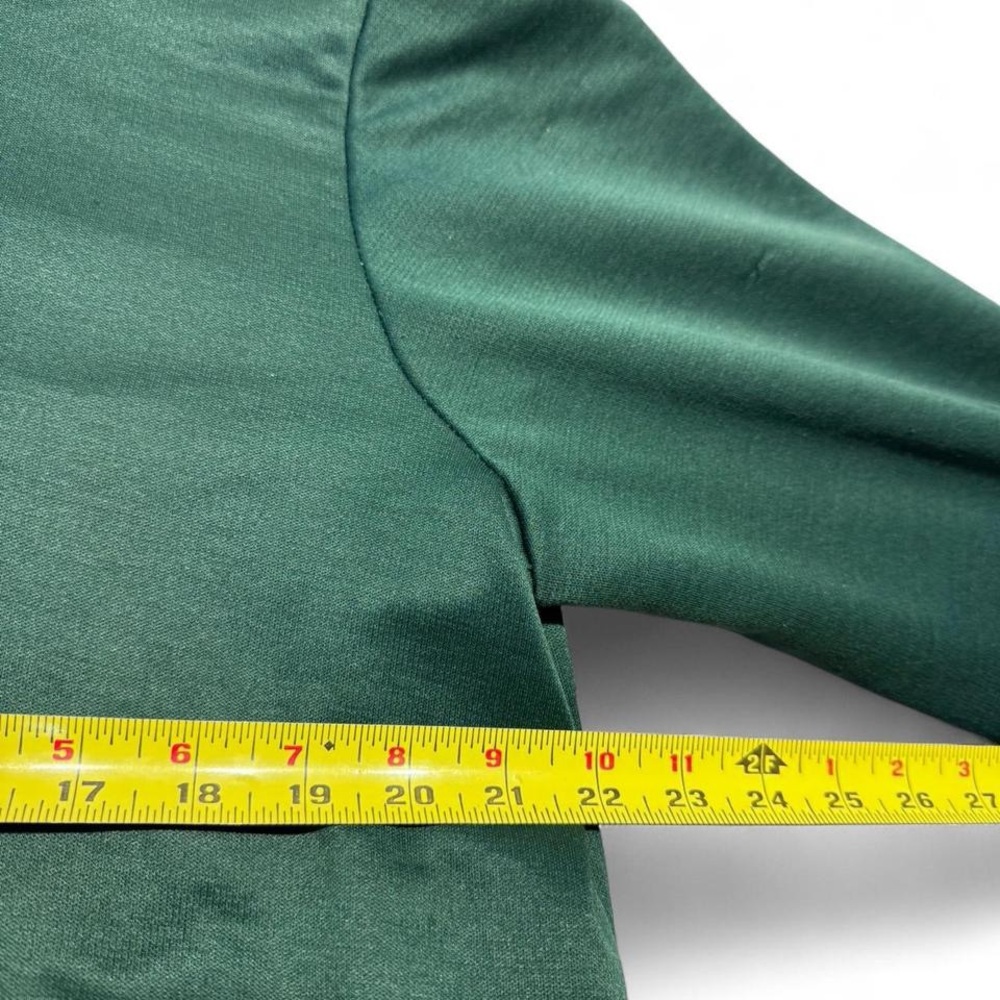 Vintage 70s JC Penney thermal lined waffle full zip hoodie green L mens made USA - Picture 5 of 7